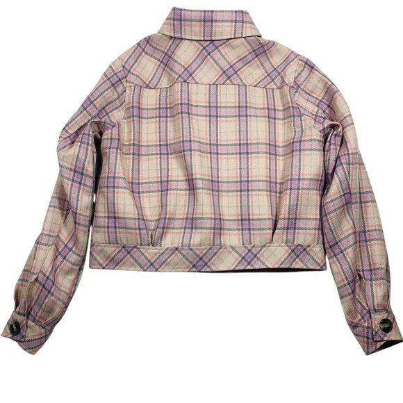 checked plaid short jacket boomber s multi color by Culture women size 38 - Picture 8 of 16